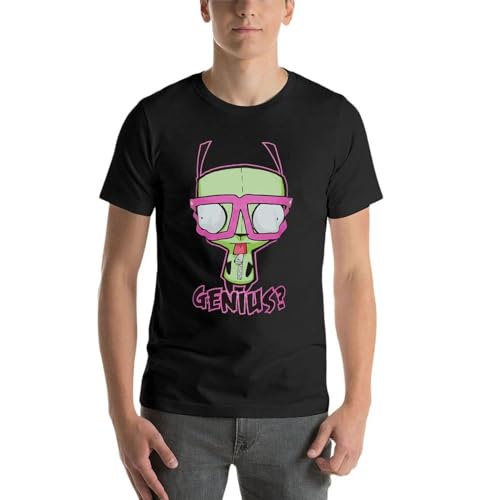 KAISUO Invader-Zim-Gir-Genius-Duh-Junior-Oversize-T-Shirt-Personalized-Men-S-Clothes-Short-Sleeve-Streetwear Black S von KAISUO