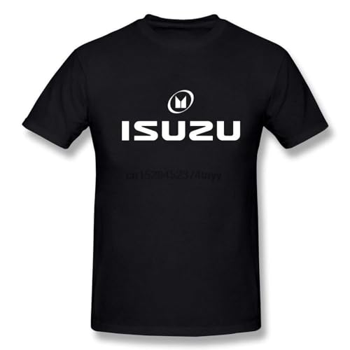 KAISUO Isuzu-Men-s-Round-Neck-Tops Black S von KAISUO