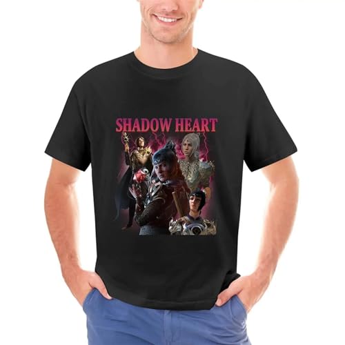 KAISUO Shadowheart-Baldur-s-Gate-3-Fan-Tshirt-For-GamerLaezel-ApparealBG3-Astarion-Shirt-For-KarlachMinthara-And-Boo Black L von KAISUO