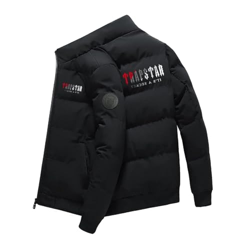 KAIXLIONLY Winterjacke Herren Trapstar Jacke Dickere Warme Baumwolljacke mit Stehkragen Teenager Jungen Tracksuit Übergangsjacke Herbst Winter Outdoor Steppjacke Herren-Jacken Warm von KAIXLIONLY