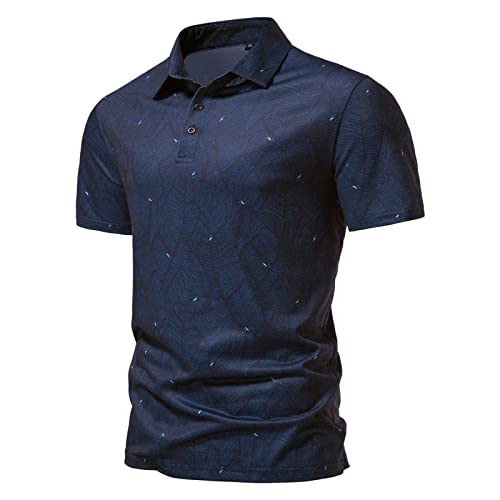 Poloshirts Herren Basic Langarm Polohemd Golf T-Shirt Regular-Fit Herren Poloshirts Bedruckte Knöpfe Casual Leichte Slim Fit Shirts mit Reißverschluss von KAIXLIONLY