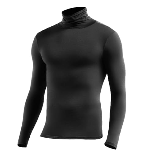 Rollkragenpullover Herren Thermo Unterhemd Langarm Modal Weiche Rollkragen Männer Thermo Langarmshirt Herbst Winter Thermounterwäsche Oberteil Elastisch Rollkragenshirt Slim Fit Herren Pullover Basic von KAIXLIONLY