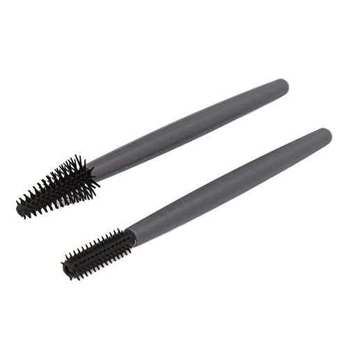 Tragbare Mascara-Bürste, leichte, kompakte, wiederverwendbare, waschbare, weiche, elastische Wimpernbürsten-Set, staubdichte Box für Schönheitssalons(Grau) von KAKAKE