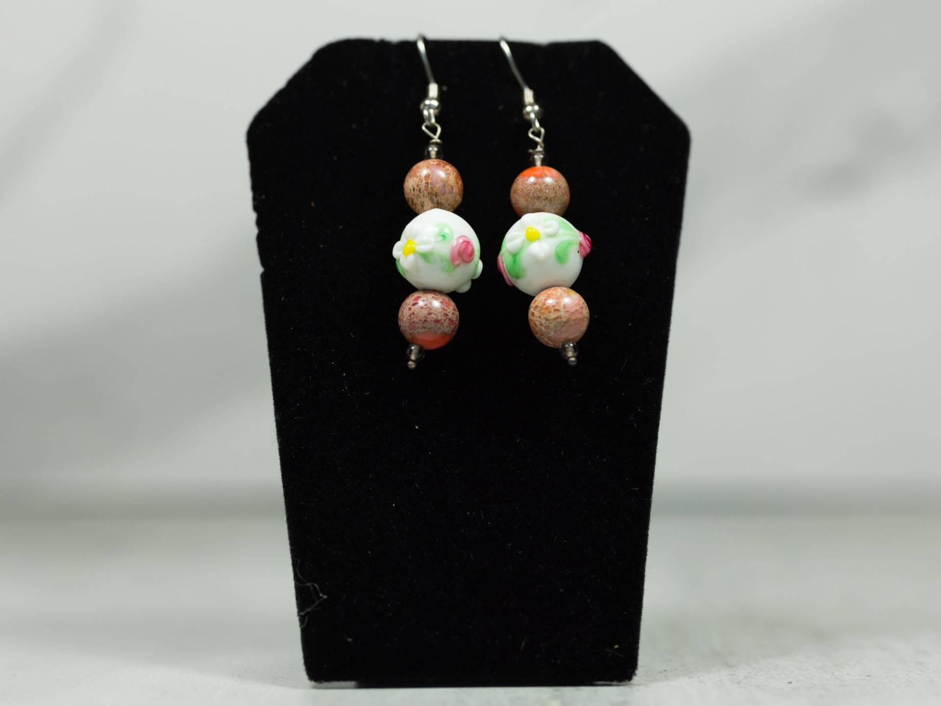 Glasblume Und Achat Ohrringe | Handmade Schmuck Glasblume Und Achat Ohrringe | Handmade Schmuck von KAKART