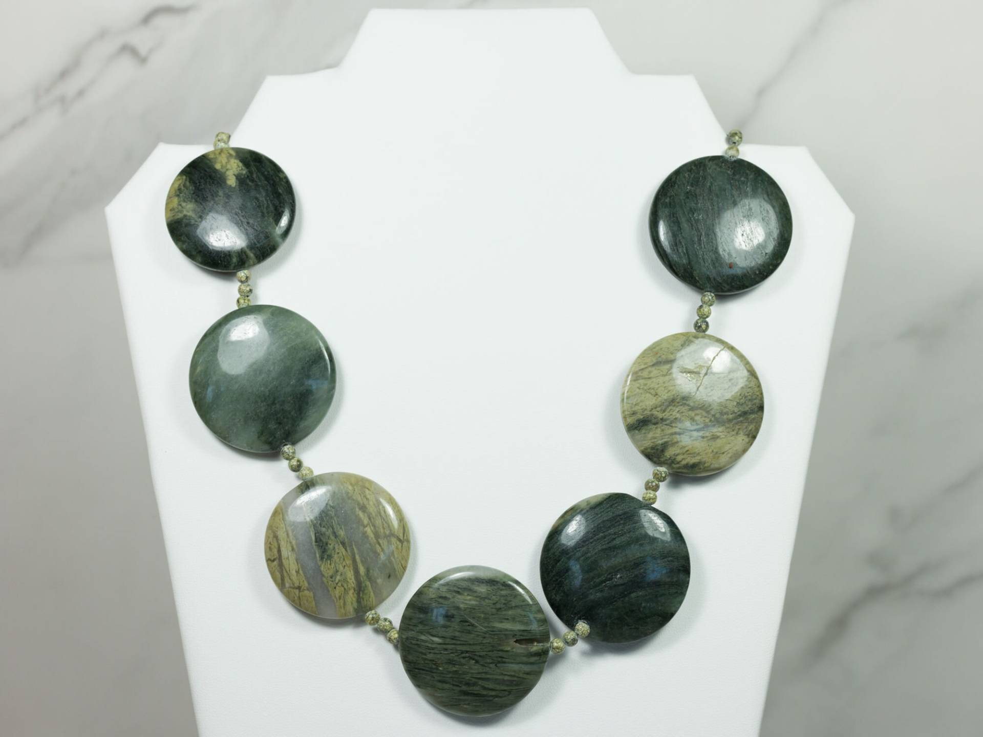 Große Grüne Achatscheibe Halskette | Handmade Schmuck Große Grüne Achatscheibe Halskette | Handmade Schmuck von KAKART