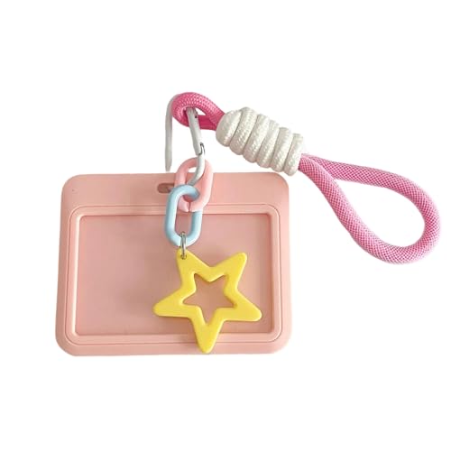 KAKASEA Lovely Card Covers Credit Card Case Protective Sleeve Photocard Holders Star Bus Card Protector Anti-lost Keychain, Bb von KAKASEA