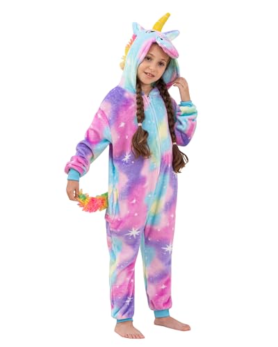 KAKU NANU Einhorn Overall Kinder Einteiliger Unicorn Onesie 2 3 Jahre Plüschkostüm Kinder von KAKU NANU