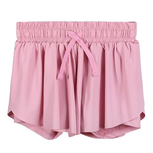 KAKU NANU Flowy Shorts 2-in-1 Röcke und Skorts für Mädchen 5–12 Jahre,6 Farben elastischer Skort mit Tasche Tennis Gymnastik Schule PE Sport von KAKU NANU