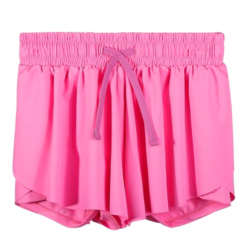 KAKU NANU Flowy Shorts 2-in-1 Röcke und Skorts für Mädchen 5–12 Jahre,6 Farben elastischer Skort mit Tasche Tennis Gymnastik Schule PE Sport von KAKU NANU