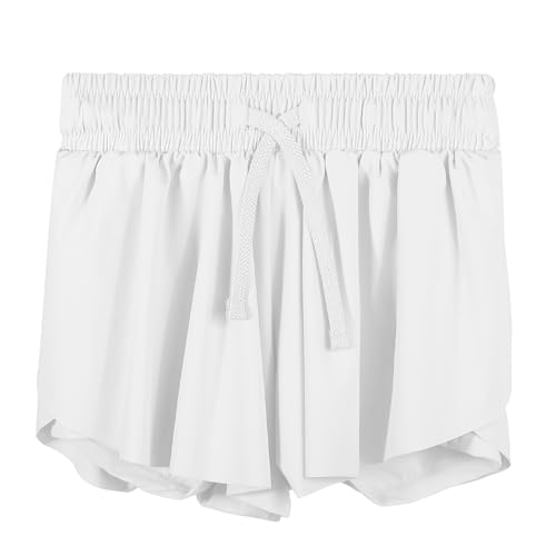 KAKU NANU Flowy Shorts 2-in-1 Röcke und Skorts für Mädchen 5–12 Jahre,6 Farben elastischer Skort mit Tasche Tennis Gymnastik Schule PE Sport von KAKU NANU