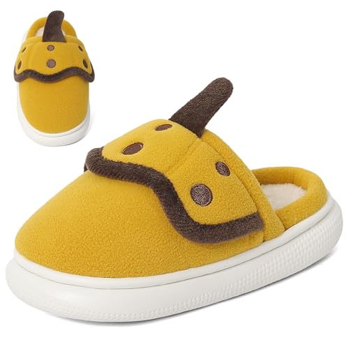 KAKU NANU Kinder-Hausschuhe Jungen Mädchen Memory-Schaum Plüsch Warme Hausschuhe für drinnen von KAKU NANU