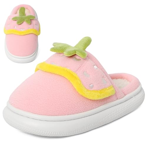 KAKU NANU Kinder-Hausschuhe Jungen Mädchen Memory-Schaum Plüsch Warme Hausschuhe für drinnen von KAKU NANU