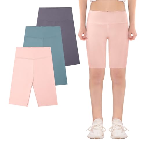 KAKU NANU Kurze Leggings Mädchen Radlerhose Rosa Blau Lila Leichte Sommerhose Dünne Leggings Sommer 12 13 Jahre 152 158 von KAKU NANU