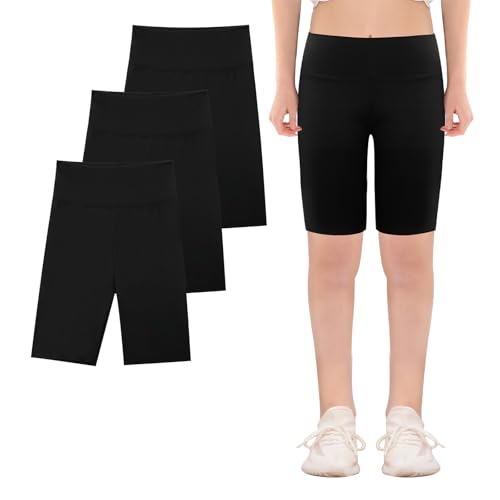 KAKU NANU Kurze Leggings Mädchen Radlerhose Schwarz Leichte Sommerhose Dünne Leggings Sommer 11 12 Jahre 146 152 von KAKU NANU