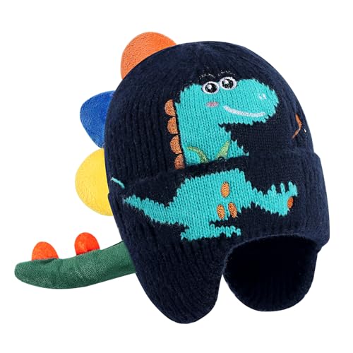 KAKU NANU Mütze Baby Beanie Dino Mütze Kinder Baby Mädchen and Jungen Wintermütze Blau 1 2 3 Jahre von KAKU NANU