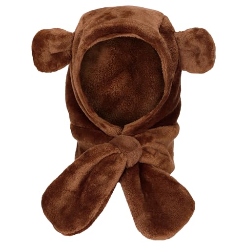 KAKU NANU Mütze Baby Wintermütze Schalmütze Mütze Schal Set Mädchen Babymütze Junge Kindermützen Braune 1-4 Jahren Beanie Baby von KAKU NANU