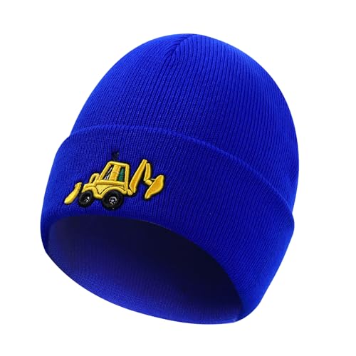 KAKU NANU Mütze Kinder Baby Jungen Mütze Herbst Wintermütze Beanie Kinder Jungen Mädchen Strickmütze Blau 2 3 4 5 6 7 8 Jahre von KAKU NANU