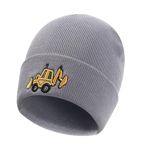 KAKU NANU Mütze Kinder Baby Jungen Mütze Herbst Wintermütze Beanie Kinder Jungen Mädchen Strickmütze Grau 2 3 4 5 6 7 8 Jahre von KAKU NANU