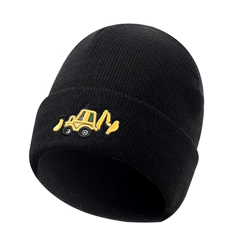 KAKU NANU Mütze Kinder Baby Jungen Mütze Herbst Wintermütze Beanie Kinder Jungen Mädchen Strickmütze Schwarz 2 3 4 5 6 7 8 Jahre von KAKU NANU