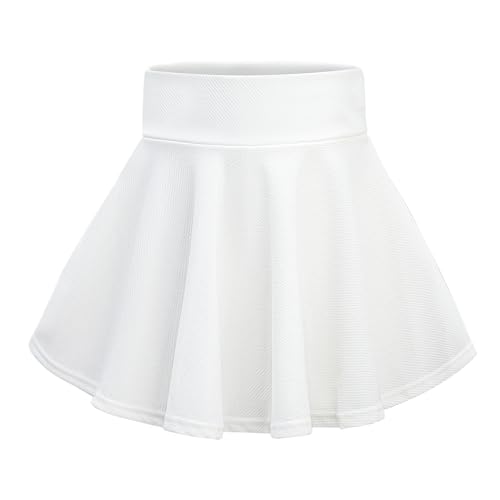 KAKU NANU Rock Mädchen Hosenrock Minirock Rock mit Hose Drunter Skort Mädchen Kleidung Weiß 11 12 Jahre 146 152 von KAKU NANU