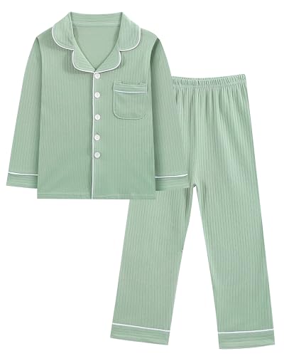 KAKU NANU Schlafanzug Jungen Pyjama Set Lang Kinder Schlafanzug Kleinkind Baumwolle 128 134 von KAKU NANU