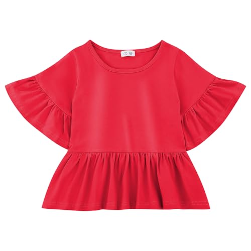 KAKU NANU T Shirt Mädchen Tops für Mädchen Baumwolle Rot 7 8 Jahre 122 128 von KAKU NANU