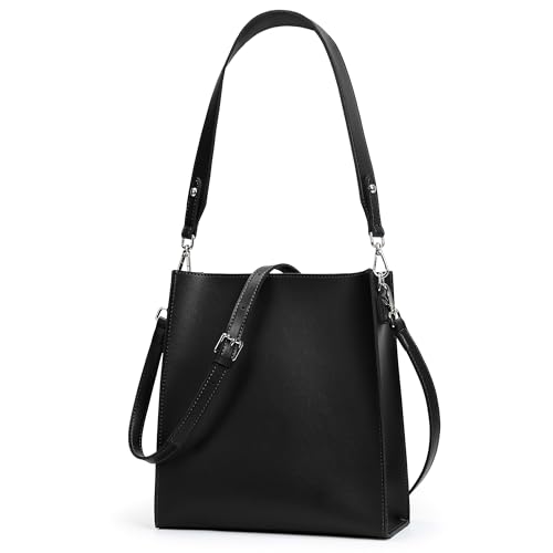 KALIDI Handtasche Damen Mittelgroß Veganes Leder Crossbody Bag Damen Umhängetasche mit Verstellbarem Gurt Tote Bag für Schule Büro Arbeit Reisen Ausflug Einkauf von KALIDI FANCY FOREST