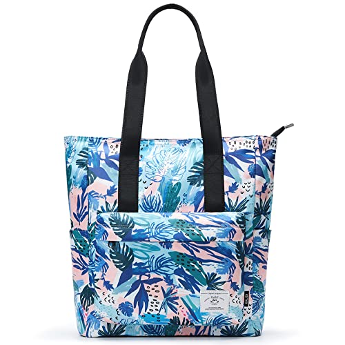 KALIDI Handtasche Damen Shopper Groß Strandtasche mit Reißverschluss, Tote Bag Schultertasche für Herren, Umhängetasche für Schule Arbeit Lässige und Reisen von KALIDI FANCY FOREST