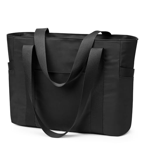 KALIDI Shopper Tasche Damen Groß Handtasche Arbeitstasche Uni Tasche Tote Bag Schwarz für Arbeit, Schule, Büro von KALIDI FANCY FOREST