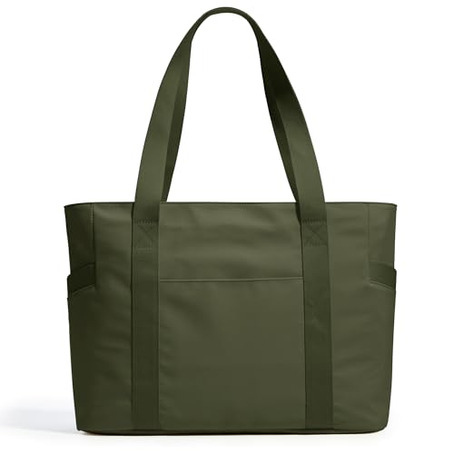 KALIDI Shopper Tasche Damen Handtasche Groß Arbeitstasche Uni Tasche Damen-Shopper Tote Bag Grün FüR Arbeit, School, BüRo, Schule von KALIDI FANCY FOREST