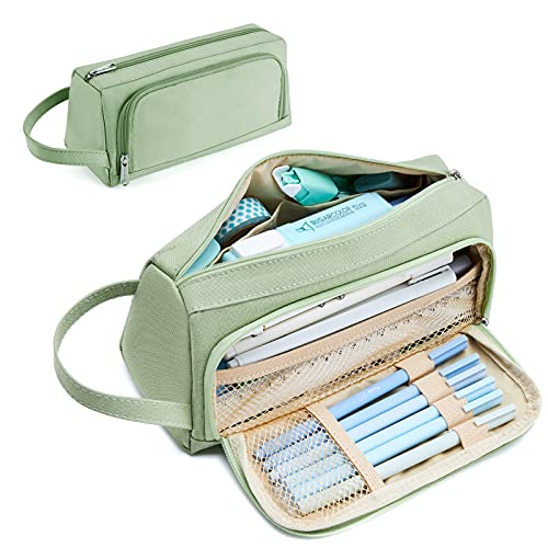 KALIDI Federmäppchen, Etui Große Kapazität 2 Fach Federtaschen Unisex Mäppchen Stiftetasche Bleistift Beutel Federmappe Schulsachen Pencil Case mit Tragegriff für Schule Büro Mädchen Damen Student von KALIDI