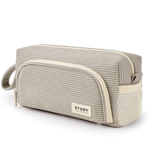 KALIDI Federmäppchen Cord-Stoff Pencil case Mäppchen mit grossem Fassungsvermögen Schreibwarenbeutel Bleistift Beutel für Middle School College Office Studentin Mädchen Geschenk von KALIDI