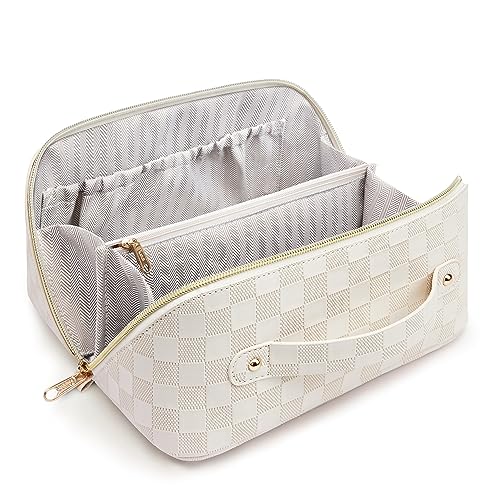 KALIDI Groß Kapazität Kosmetiktasche Damen Mäppchen Make Up Bag Schminktasche Federmäppchen Kosmetik Reise Täschchen Kosmetikbeutel mit fächern von KALIDI