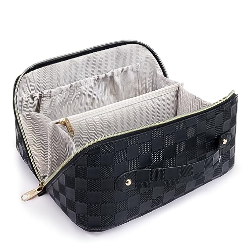 KALIDI Groß Kapazität Kosmetiktasche Damen Mäppchen Make Up Bag Schminktasche Federmäppchen Kosmetik Reise Täschchen Kosmetikbeutel mit fächern von KALIDI