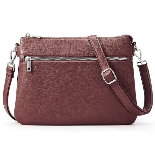 KALIDI Handtasche Damen Umhängetasche PU Leder Handytasche mit Verstellbar Abnehmbar Schultergurt Crossbody Schultertasche von KALIDI