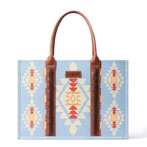 KALIDI Tote Bag Damen Shopper Aztec Crossbody Bag Handtasche Tasche Damen Umhängetasche mit verstellbarem Gurt für Arbeit Büro Reisen Einkaufen Schule von KALIDI