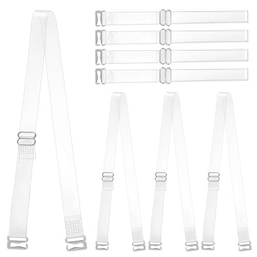 4 Pairs BH Träger Transparent, Unsichtbare BH Träger Durchsichtige Silikon Weiche Trägern rutschfeste BH Schultergurte Verstellbare Durchsichtige BH Trägern Ersatz für Frauen von KALIONE