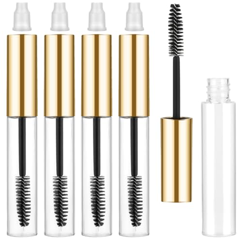 4 Stück Leere Flaschen für Rizinusöl, Wimpernbürste Mit Behälter, Mascara Flasche Kit, Eyeliner Container Tube für Wimperncreme von KALIONE
