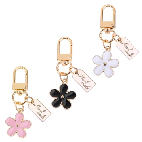 KALIONE 3 Stück Blume Schlüsselanhänger, Cute Flower keychains for Women, Ästhetische Schlüsselanhänger, Auto Schlüsselanhänger Anhänger für Handtaschen, Geldbörsen, Rucksäcke, Dekoration von KALIONE