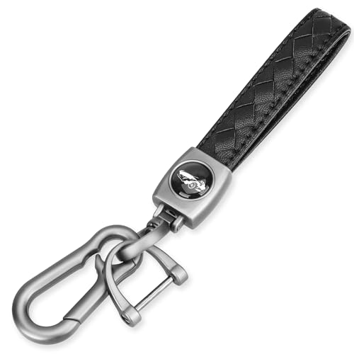 Schlüsselband, Auto Schlüsselband aus Leder, Universeller Robuster Schlüsselanhänger, Auto-Schlüsselanhänger mit Um 360 Grad drehbarem Schnappverschluss und Anti-Verlust-D-Ring für Männer und Frauen von KALIONE