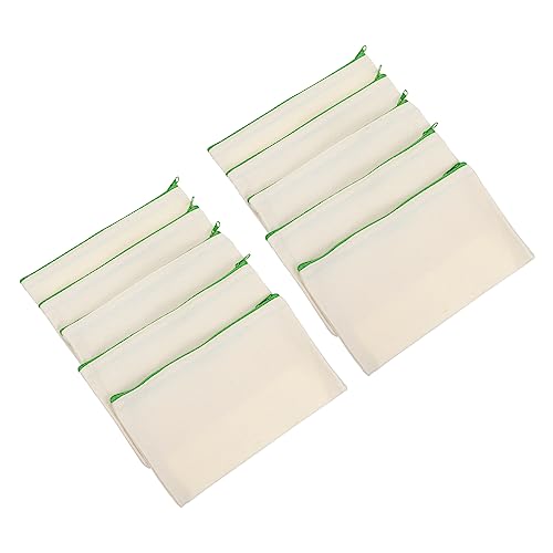 KALLORY 10stücke Teiliges Tragbare Federmäppchen Und Kosmetiktaschen Aus Canvas Aufbewahrungstaschen Für Stifte Und Make-up Praktische Reißverschlussbeutel Für Schule Und Reisen von KALLORY