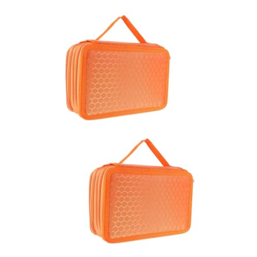 KALLORY 2 Stück 72 Schreibwaren-Box wissenschaftlich Schreibwarenkoffer Zange Bleistift federmäppchen stifte aufbewahrung Pin-Box Stifttasche mit 72 Fächern Stiftetui mit 72 Fächern Orange KALLORY 2 Stück 72 Schreibwaren-Box wissenschaftlich Schreibwarenkoffer Zange Bleistift federmäppchen stifte aufbewahrung Pin-Box Stifttasche mit 72 Fächern Stiftetui mit 72 Fächern Orange von KALLORY