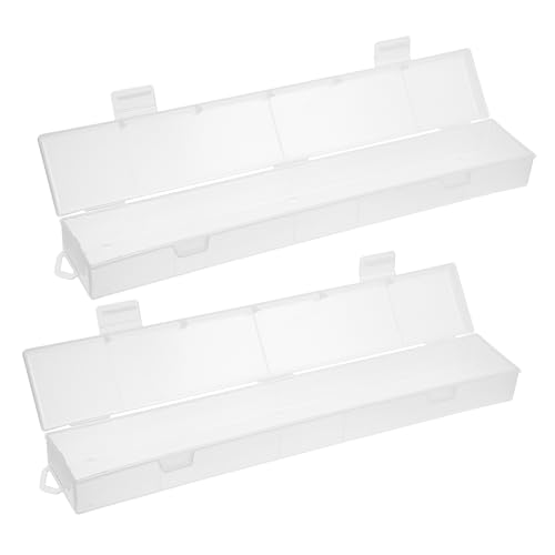 KALLORY 2 Stücke Boxen Gouache- Storage Boxes aufbwahrungs-Box klarer Behälter Aufbewahrungsetui für Pinselstifte schreibwaren Kalligrafie-Stiftbehälter Plastikboxen von KALLORY