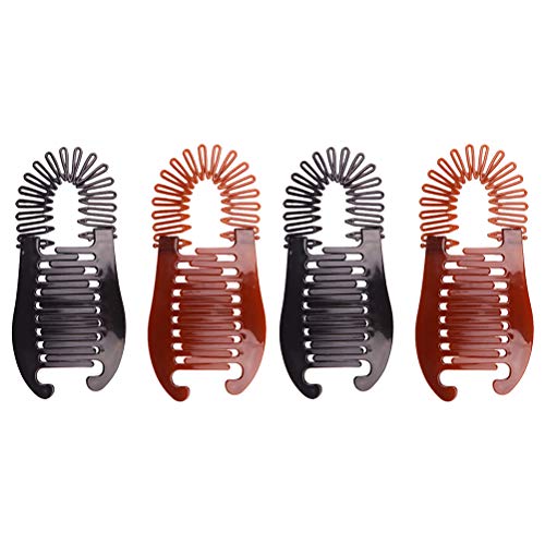 KALLORY Bananen-Haarspangen Für Französische Haarspangen Schwarze Mädchen-Haar-Accessoires 4 Stück Haarspangen Zum Stylen Von Haaren Bananenspangen Für Klauenclips Für von KALLORY