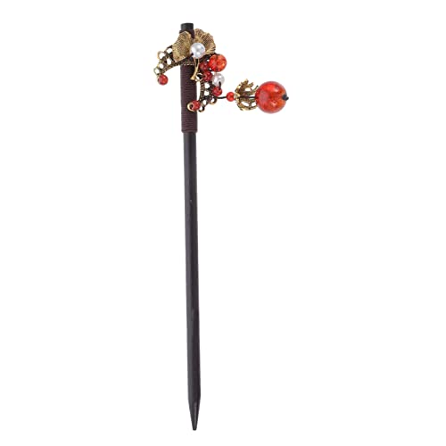 KALLORY Chinesische Haarstäbchen Holz Japanische Vintage-Haarstäbchen Retro-Blumen-Haarnadeln Handgefertigte Haarnadeln Holz Klassischer Haarschmuck für Frauen Mädchen Langes von KALLORY