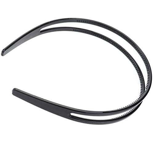 KALLORY Zweireihige Stirnbänder Kunststoff-Stirnbänder mit Zähnen Gezahnte Stirnbänder Kunststoff-Stirnbänder für Frauen Feinzahn-Haarband Haarreifen Haar-Accessoires von KALLORY