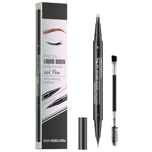 Augenbrauenstift - Wasserfester Microblading Eyebrow Pen 2-in-1 Dual-Ended 3d Augenbrauenstift mit 2 Gabelspitzen für einen natürlichen Look und ein langanhaltendes Ergebnis von KALOEY