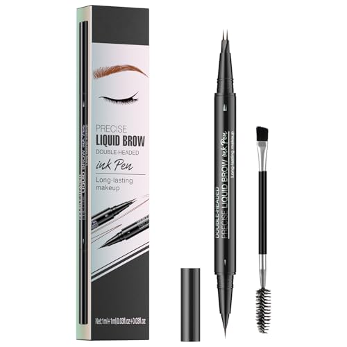 Augenbrauenstift - Wasserfester Microblading Eyebrow Pen 2-in-1 Dual-Ended 3d Augenbrauenstift mit 2 Gabelspitzen für einen natürlichen Look und ein langanhaltendes Ergebnis von KALOEY
