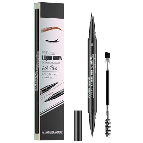 Augenbrauenstift - Wasserfester Microblading Eyebrow Pen 2-in-1 Dual-Ended 3d Augenbrauenstift mit 2 Gabelspitzen für einen natürlichen Look und ein langanhaltendes Ergebnis von KALOEY