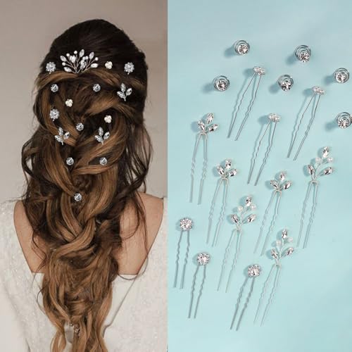 18 Stück Haarnadeln für Frauen Perlen Kristall Braut Haarschmuck Hochzeit Haarteile für Bräute Vintage Haarschmuck für Braut Brautjungfern 18 Stück Haarnadeln für Frauen Perlen Kristall Braut Haarschmuck Hochzeit Haarteile für Bräute Vintage Haarschmuck für Braut Brautjungfern von KALOLIA